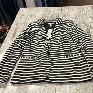 Nwt Chico’s size 1 (m) black and white jacket blazer. EUC